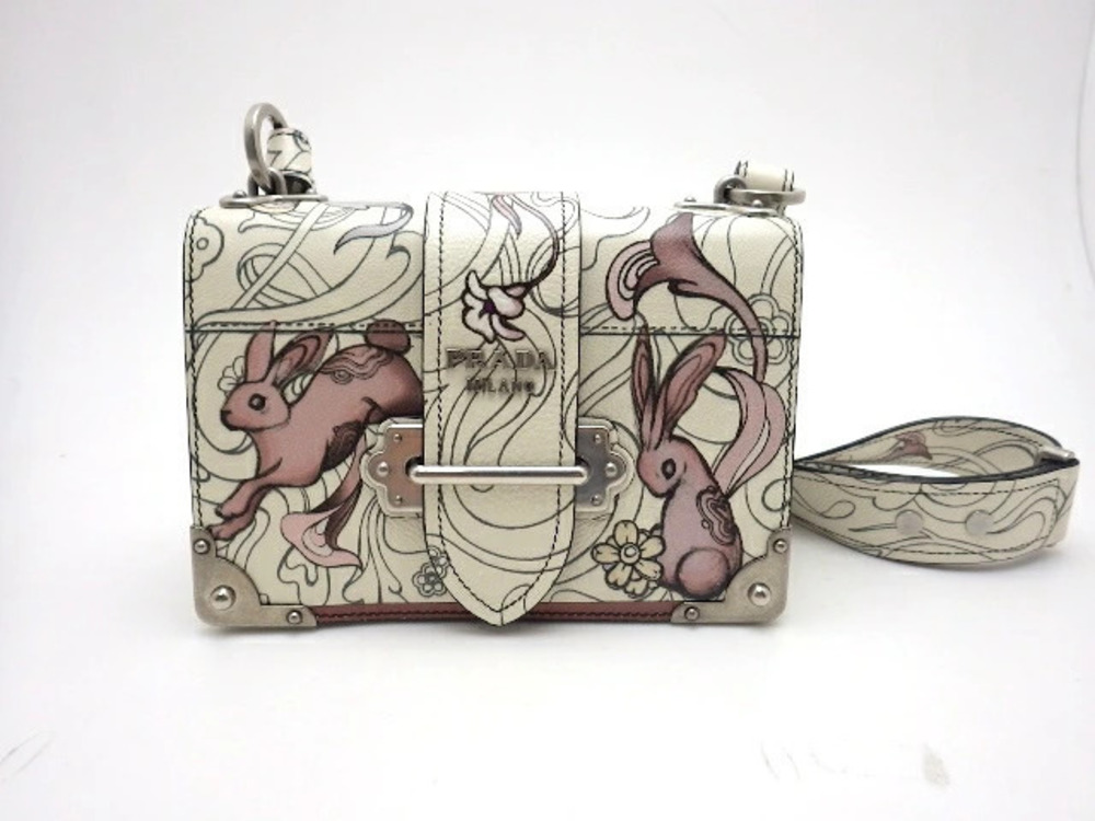 Prada Cahier Leather Shoulder Bag